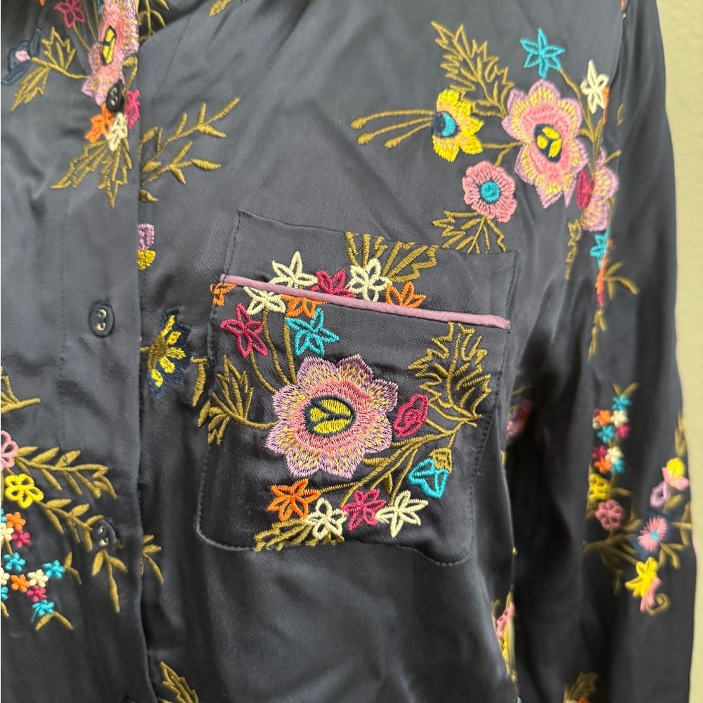 Johnny Was Embroidered Pajama Set - Picture 4 of 8